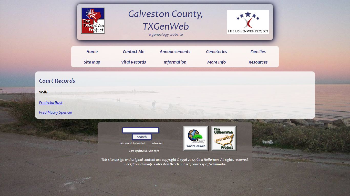 Court Records, Galveston County, TXGenWeb
